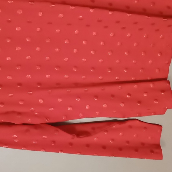 Faded Glory Classic Red w Shiny Red Dots Crew Neck Long Sleeve Tee XXL NWT - Picture 4 of 6